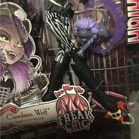 Monster High Clawdeen Wolf Doll freak du chic 2024 very rare in this condition - Picture 4 of 4